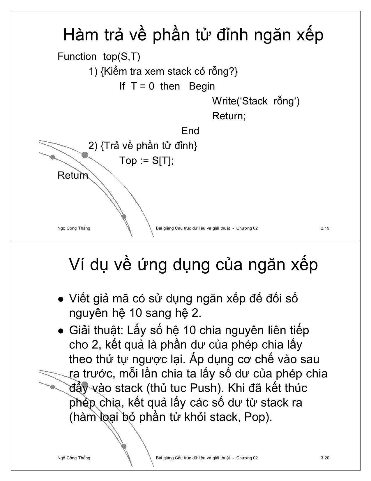 Bài giảng Cấu trúc dữ liệu và giải thuật - Chương 2: Mảng và danh sách - Ngô Công Thắng trang 10