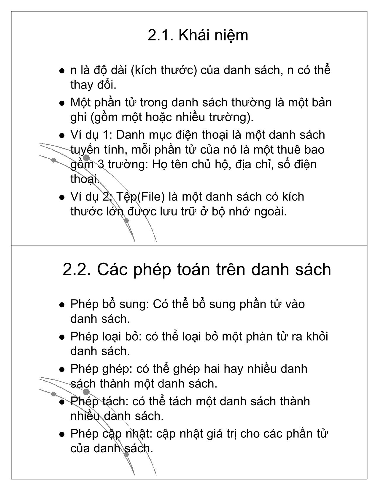 Bài giảng Cấu trúc dữ liệu và giải thuật - Chương 2: Mảng và danh sách - Ngô Công Thắng trang 4