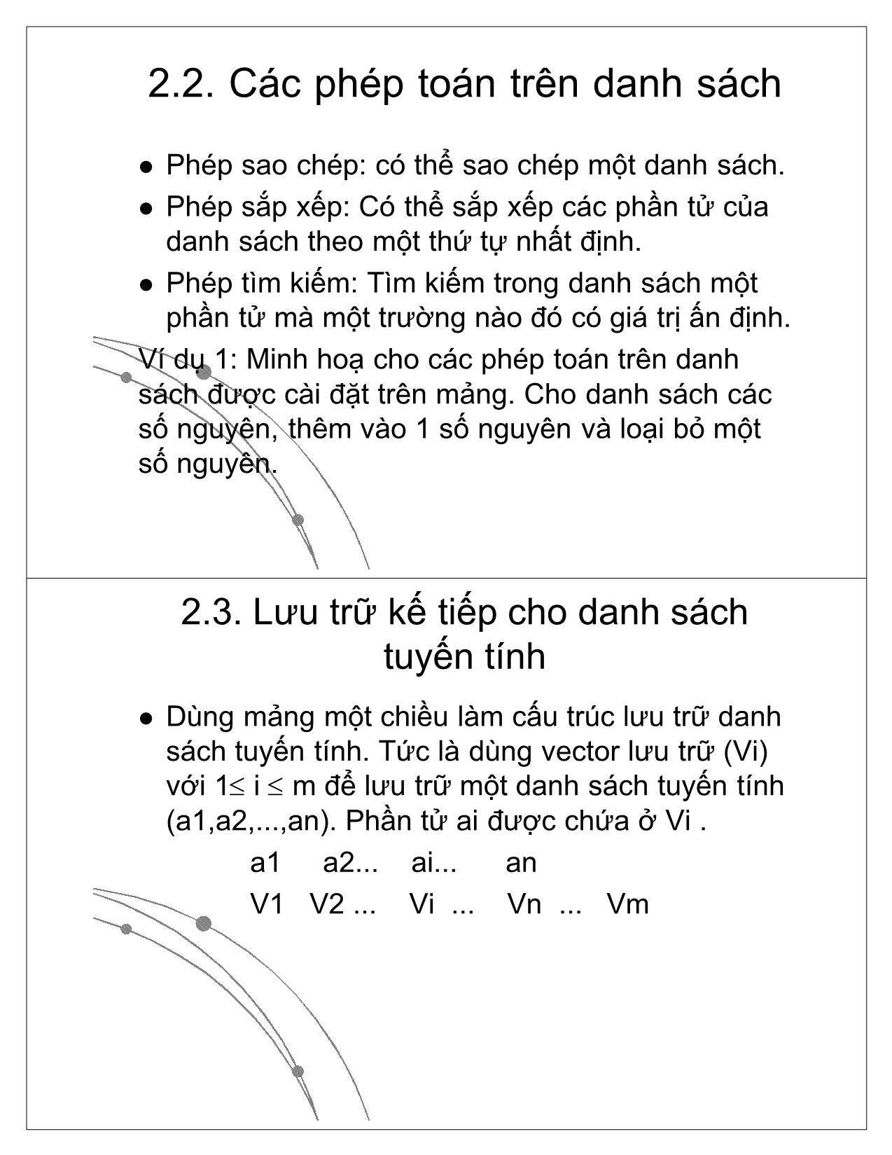 Bài giảng Cấu trúc dữ liệu và giải thuật - Chương 2: Mảng và danh sách - Ngô Công Thắng trang 5