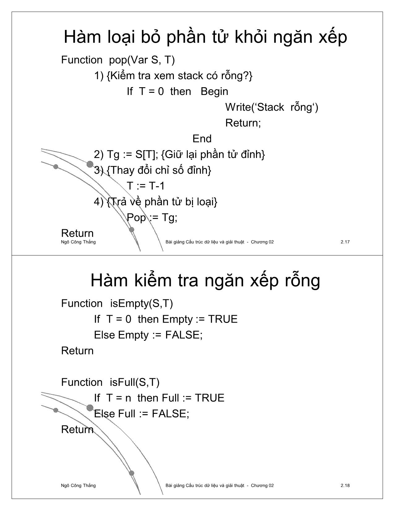 Bài giảng Cấu trúc dữ liệu và giải thuật - Chương 2: Mảng và danh sách - Ngô Công Thắng trang 9