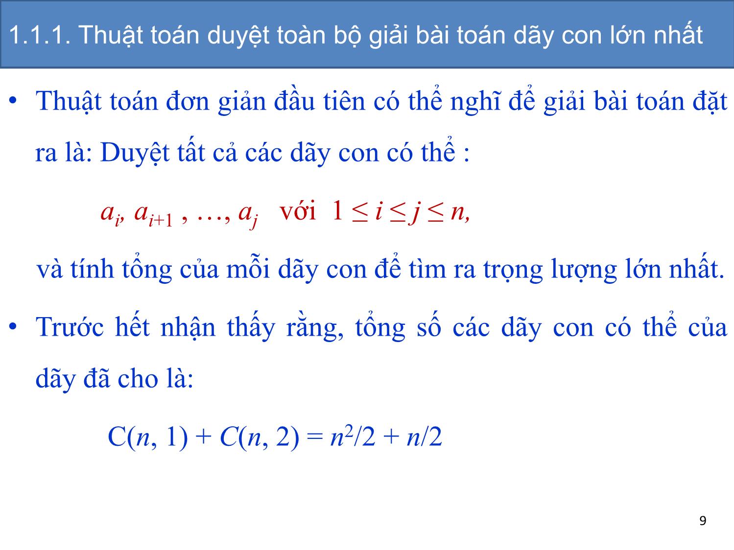 Bài giảng Cấu trúc dữ liệu và thuật toán - Chương 1: Các khái niệm cơ bản - Nguyễn Khánh Phương trang 9