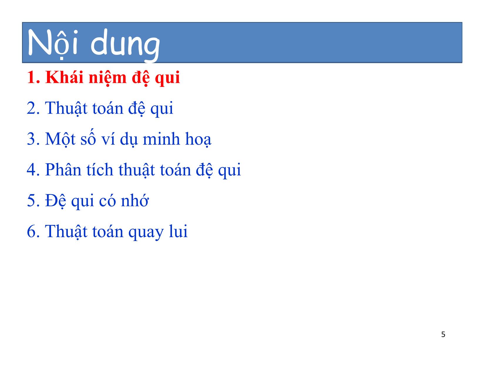 Bài giảng Cấu trúc dữ liệu và thuật toán - Chương 2: Các sơ đồ thuật toán - Nguyễn Khánh Phương trang 5