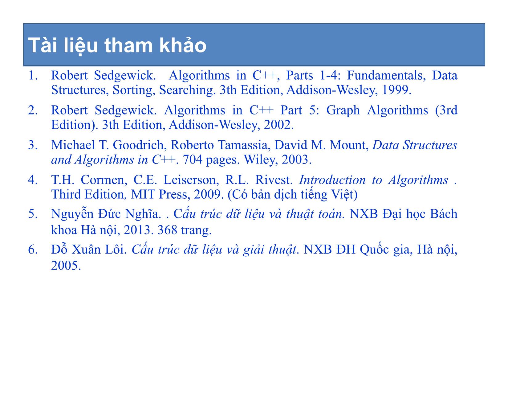 Bài giảng Cấu trúc dữ liệu và thuật toán - Chương mở đầu: Giới thiệu môn học - Nguyễn Khánh Phương trang 4