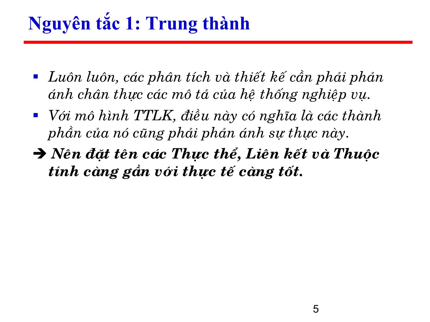 Bài giảng Kỹ thuật phần mềm ứng dụng - Chương 4: Mô hình thực thể và liên kết (Phần 2) trang 5