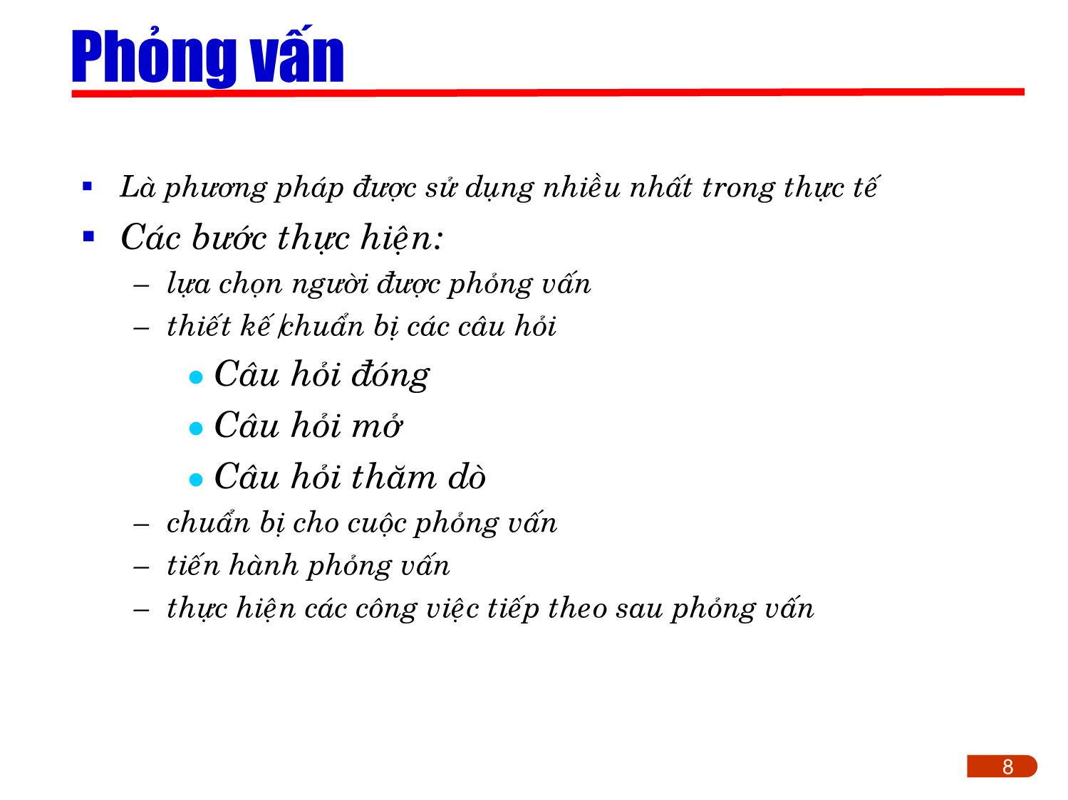 Bài giảng Kỹ thuật phần mềm ứng dụng - Chương 2: Các pha trong phát triển phần mềm (Phần 3) trang 8