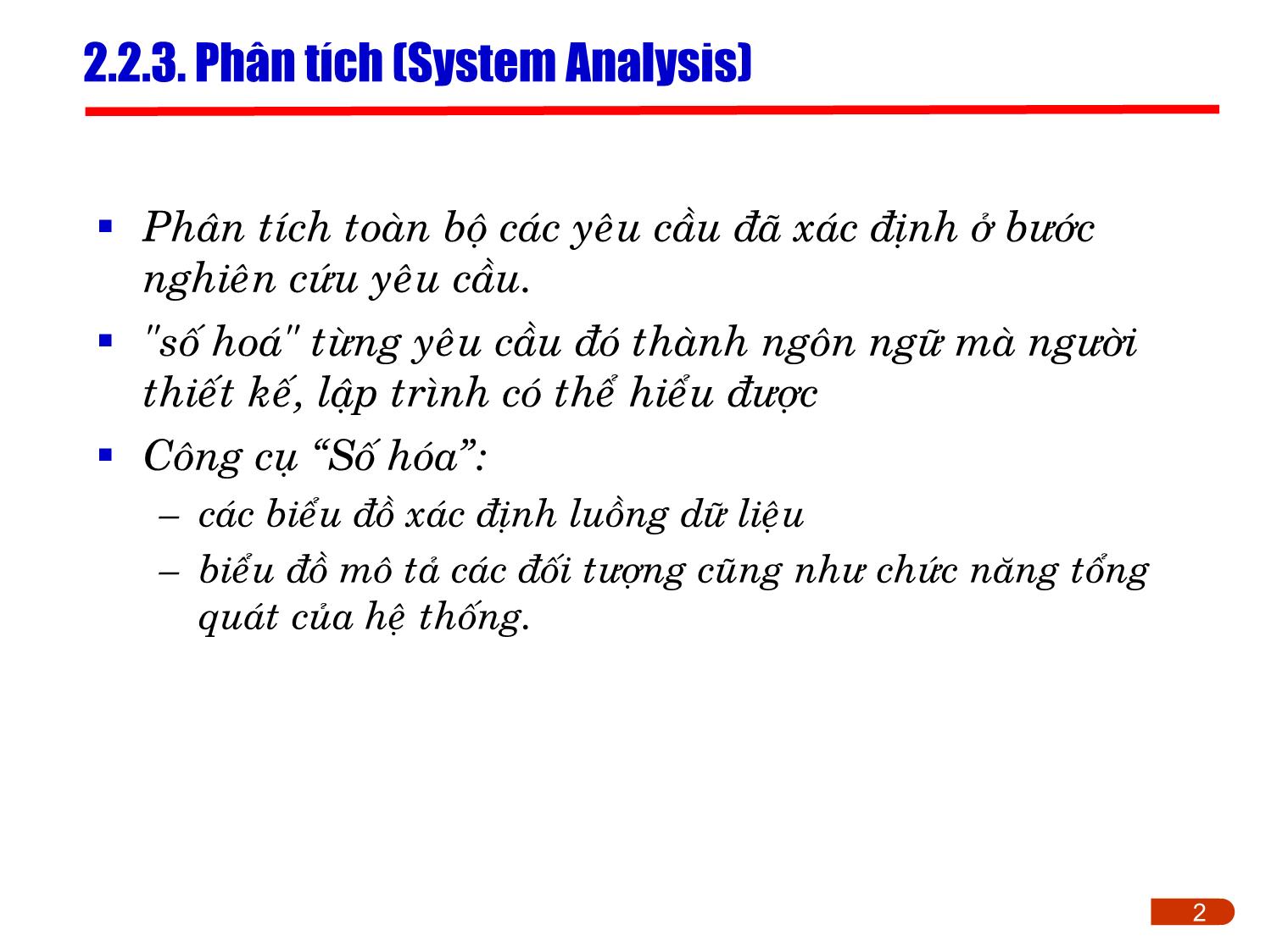 Bài giảng Kỹ thuật phần mềm ứng dụng - Chương 2: Các pha trong phát triển phần mềm (Phần 4) trang 2