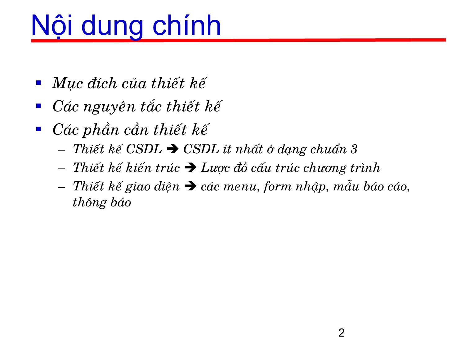 Bài giảng Kỹ thuật phần mềm ứng dụng - Chương 2: Các pha trong phát triển phần mềm (Phần 5) trang 2