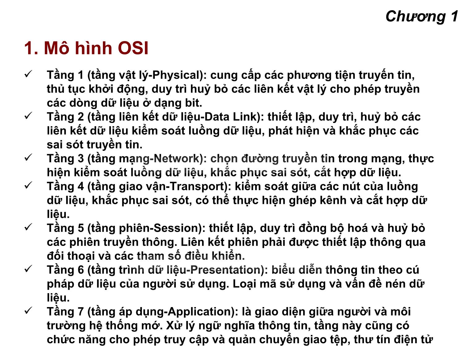 Bài giảng Lập trình mạng - Chương 1: Tổng quan về lập trình mạng trang 6