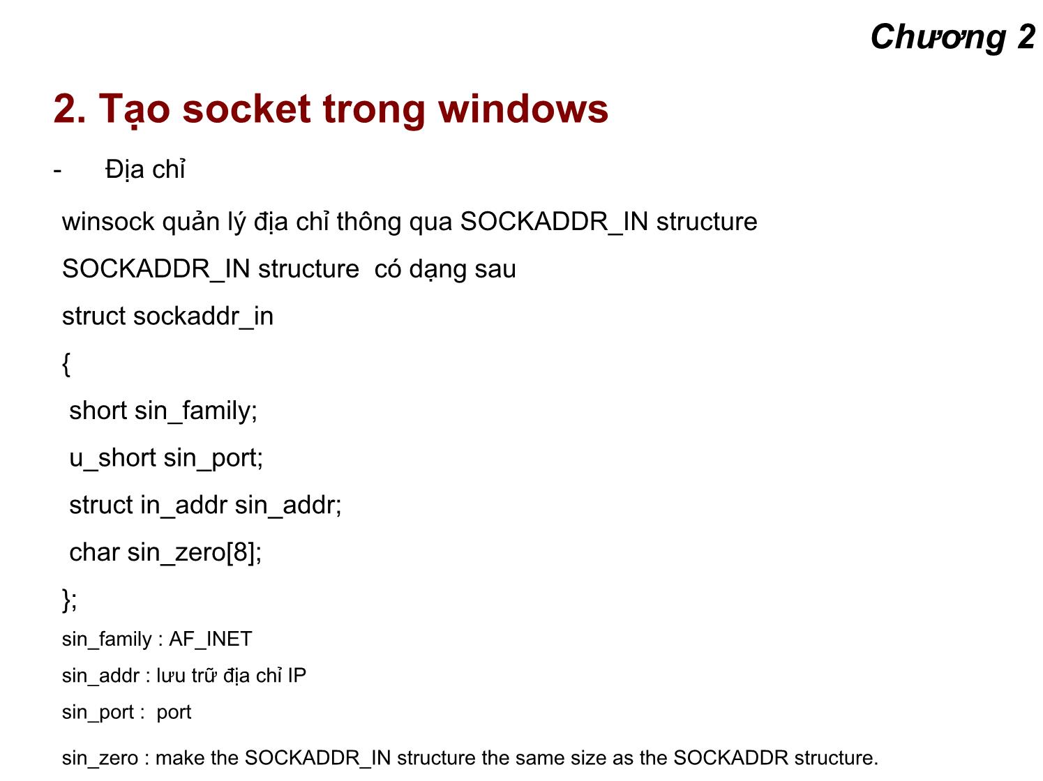 Bài giảng Lập trình mạng - Chương 2: Lập trình mạng trong windows trang 7