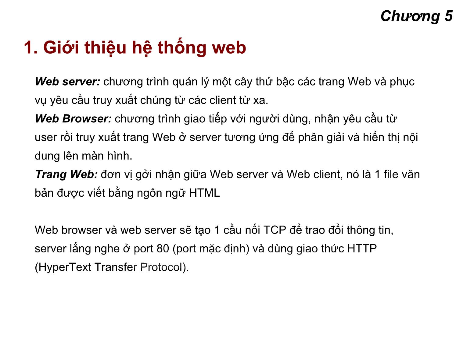 Bài giảng Lập trình mạng - Chương 5: Lập trình với hệ thống web trang 3