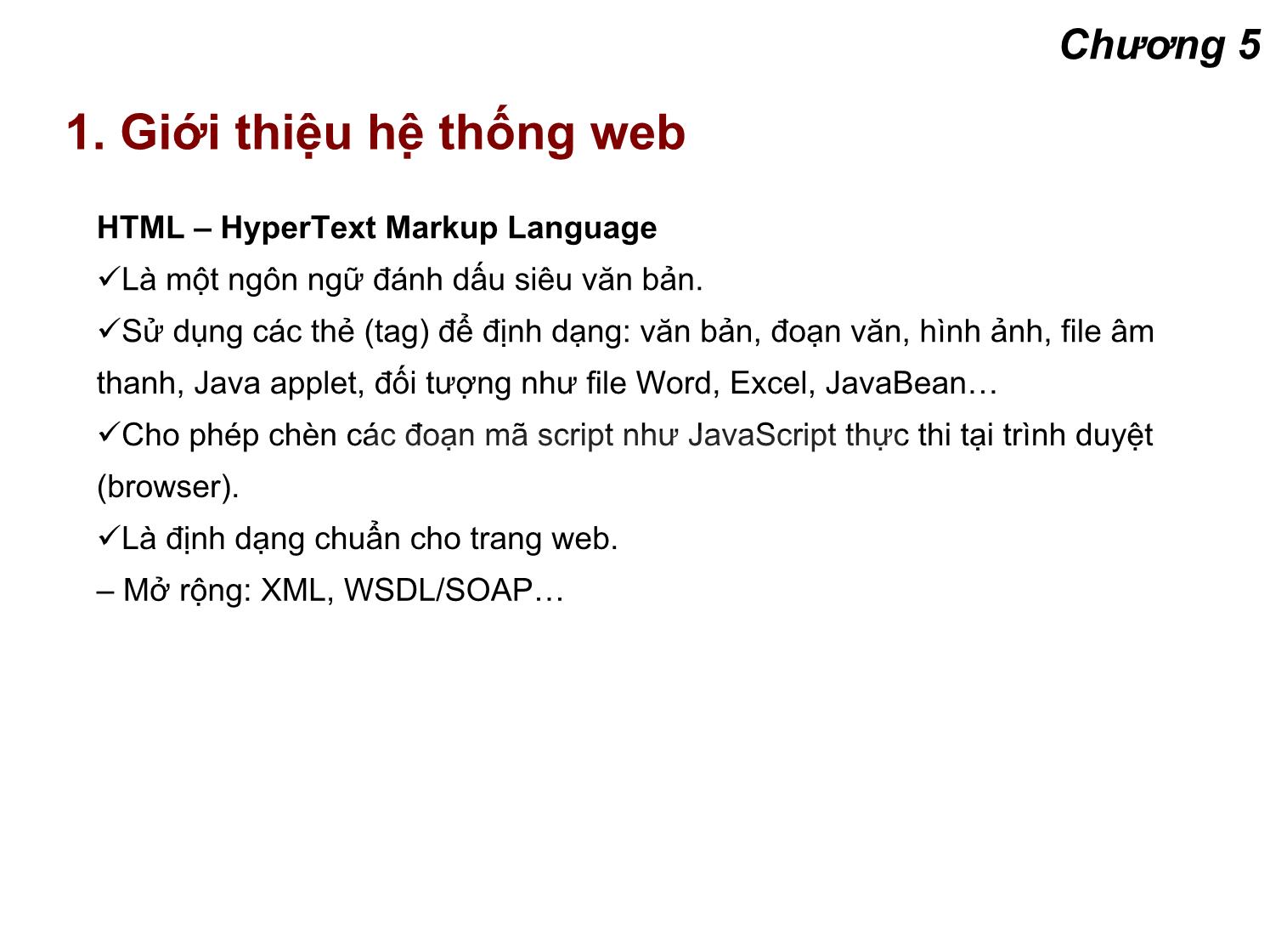 Bài giảng Lập trình mạng - Chương 5: Lập trình với hệ thống web trang 6