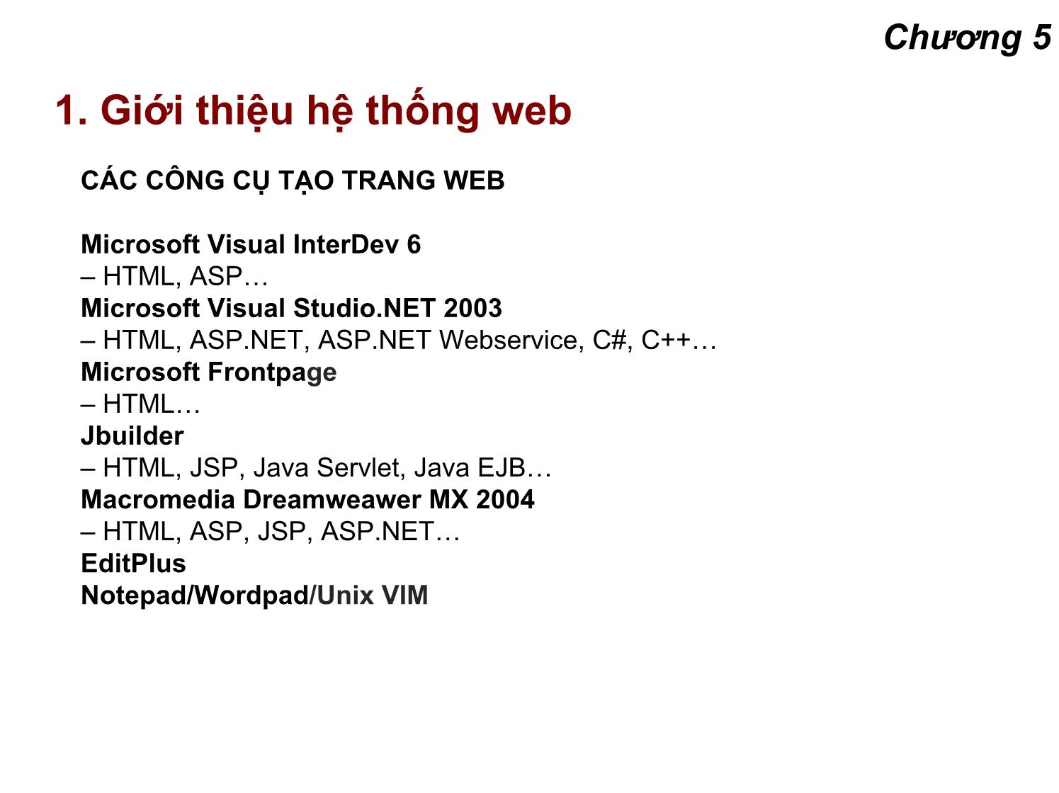 Bài giảng Lập trình mạng - Chương 5: Lập trình với hệ thống web trang 7