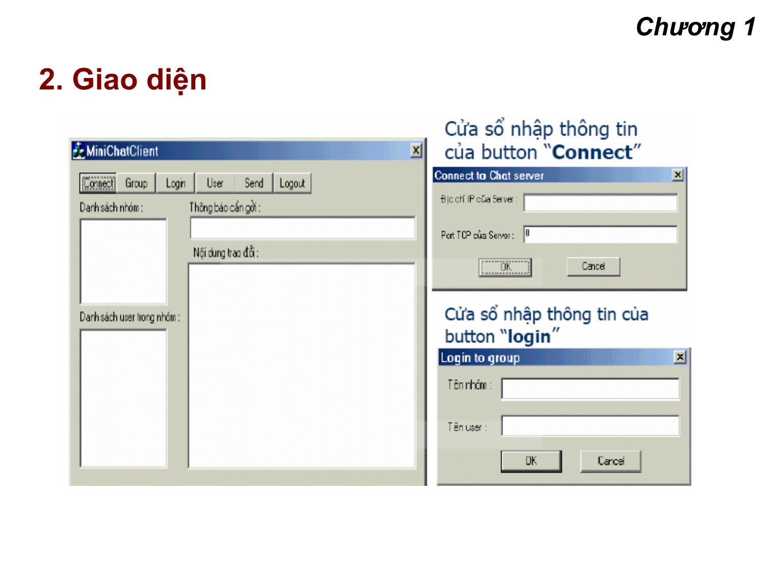 Bài giảng Lập trình mạng - Chương 7: Chương trình chat trên nhiều máy trang 4