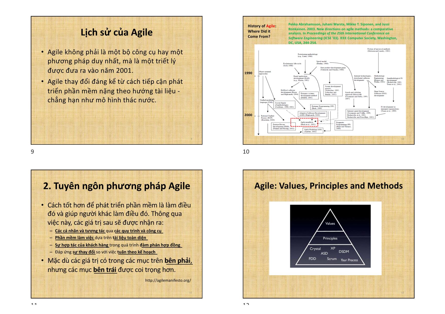 Bài giảng Nhập môn công nghệ phần mềm (Introduction to software engineering) - Chương 3: Phương pháp Agile trang 3
