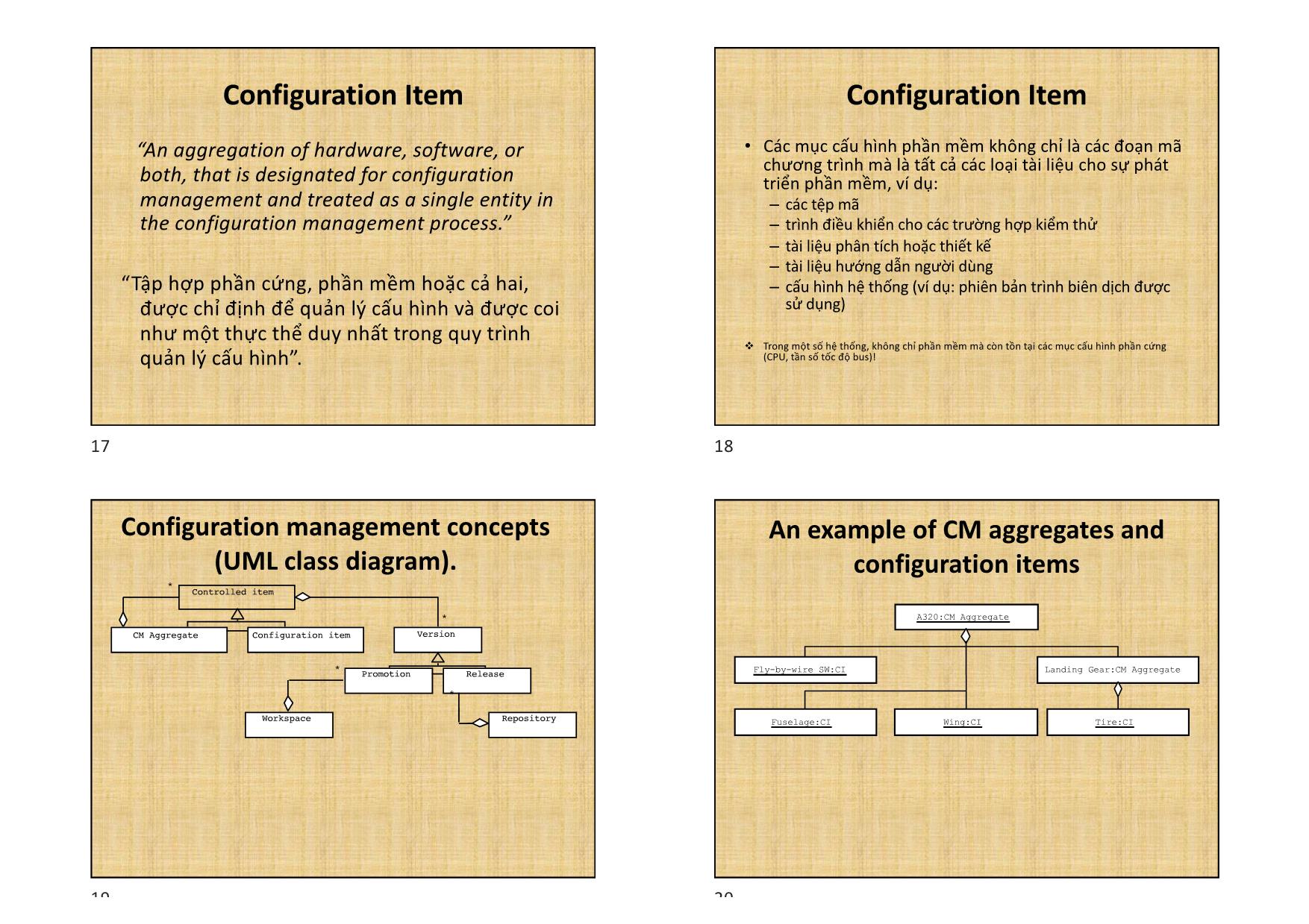 Bài giảng Nhập môn công nghệ phần mềm (Introduction to software engineering) - Chương 5: Quản lý cấu hình PM trang 5