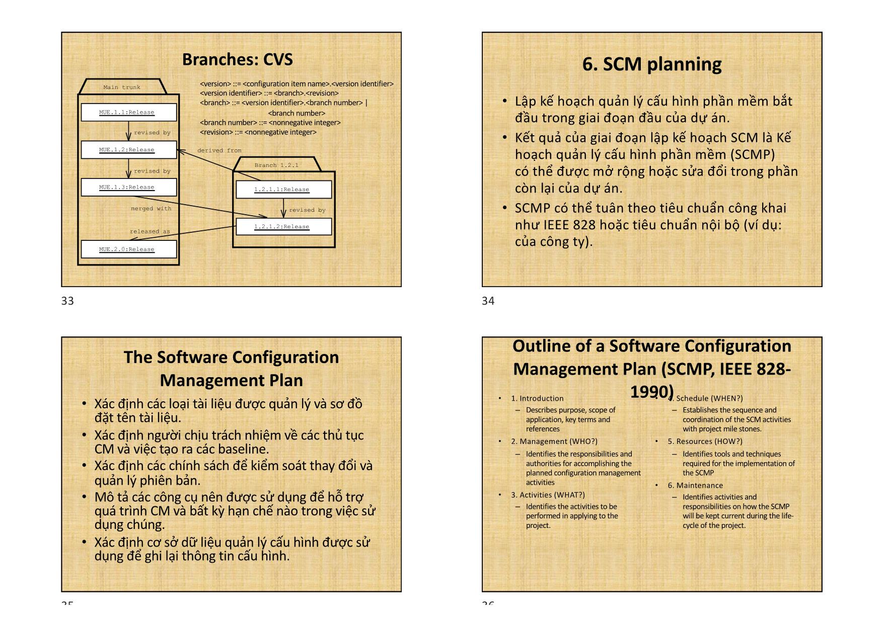 Bài giảng Nhập môn công nghệ phần mềm (Introduction to software engineering) - Chương 5: Quản lý cấu hình PM trang 9