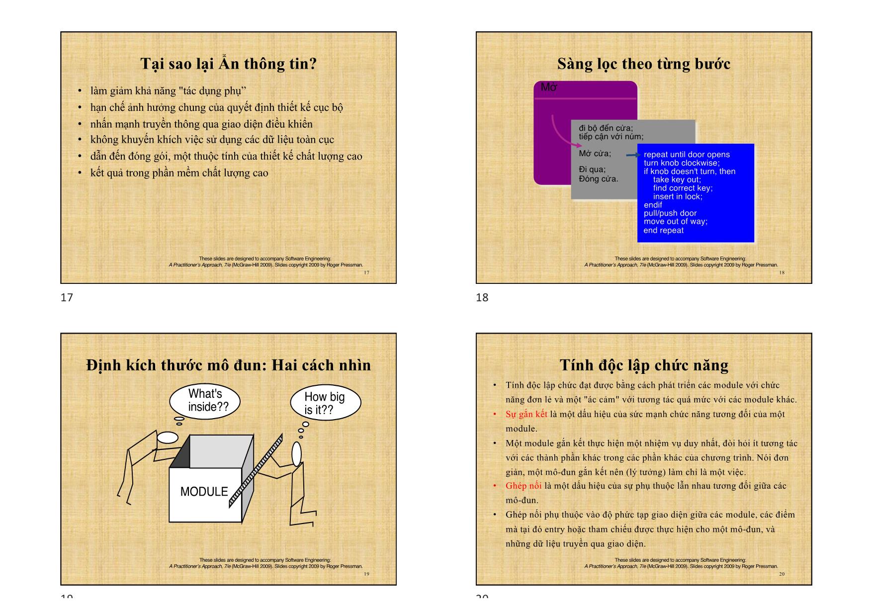 Bài giảng Nhập môn công nghệ phần mềm (Introduction to software engineering) - Chương 7: Thiết kế phần mềm trang 5