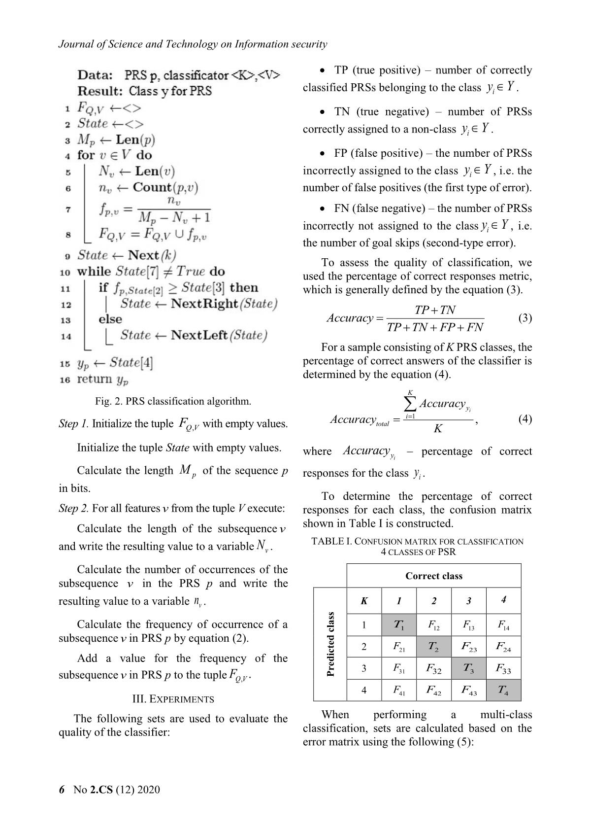 Pseudorandom sequences classification algorithm trang 4