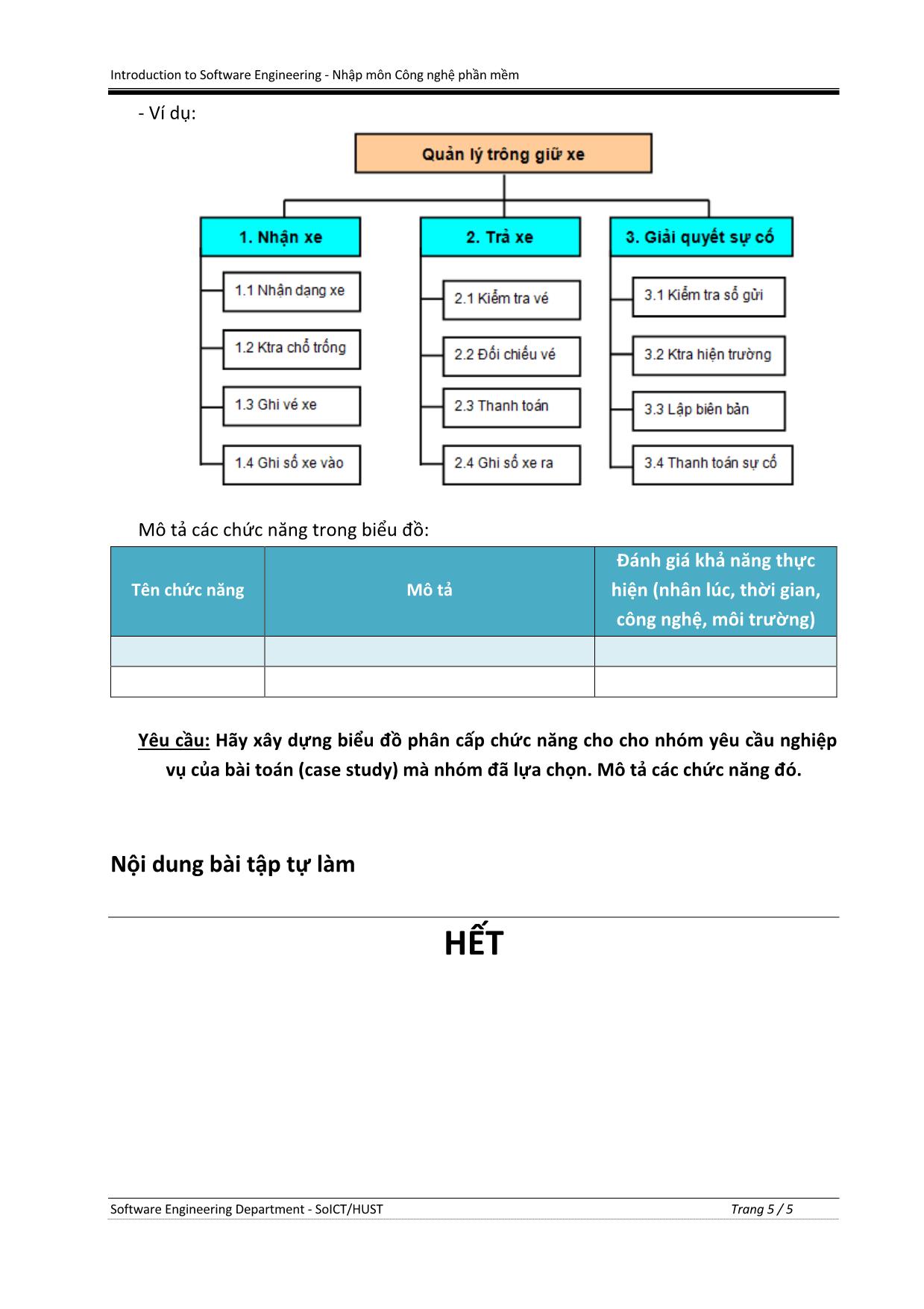 Bài tập Nhập môn Công nghệ phần mềm - Tuần 3: Phương pháp Agile & Các hoạt động của Agile trang 5