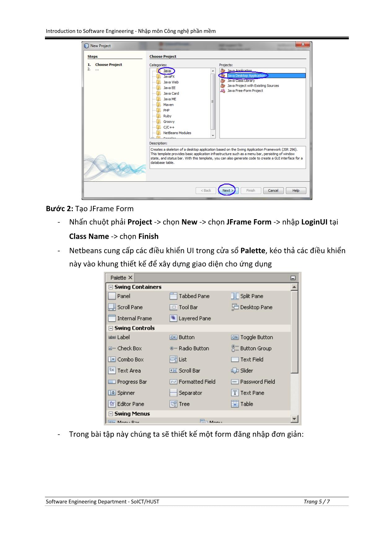 Bài tập Nhập môn Công nghệ phần mềm - Tuần 4: Quản lý dự án phần mềm & Lập trình với giao diện đồ hoạ người dùng (GUI) trang 5