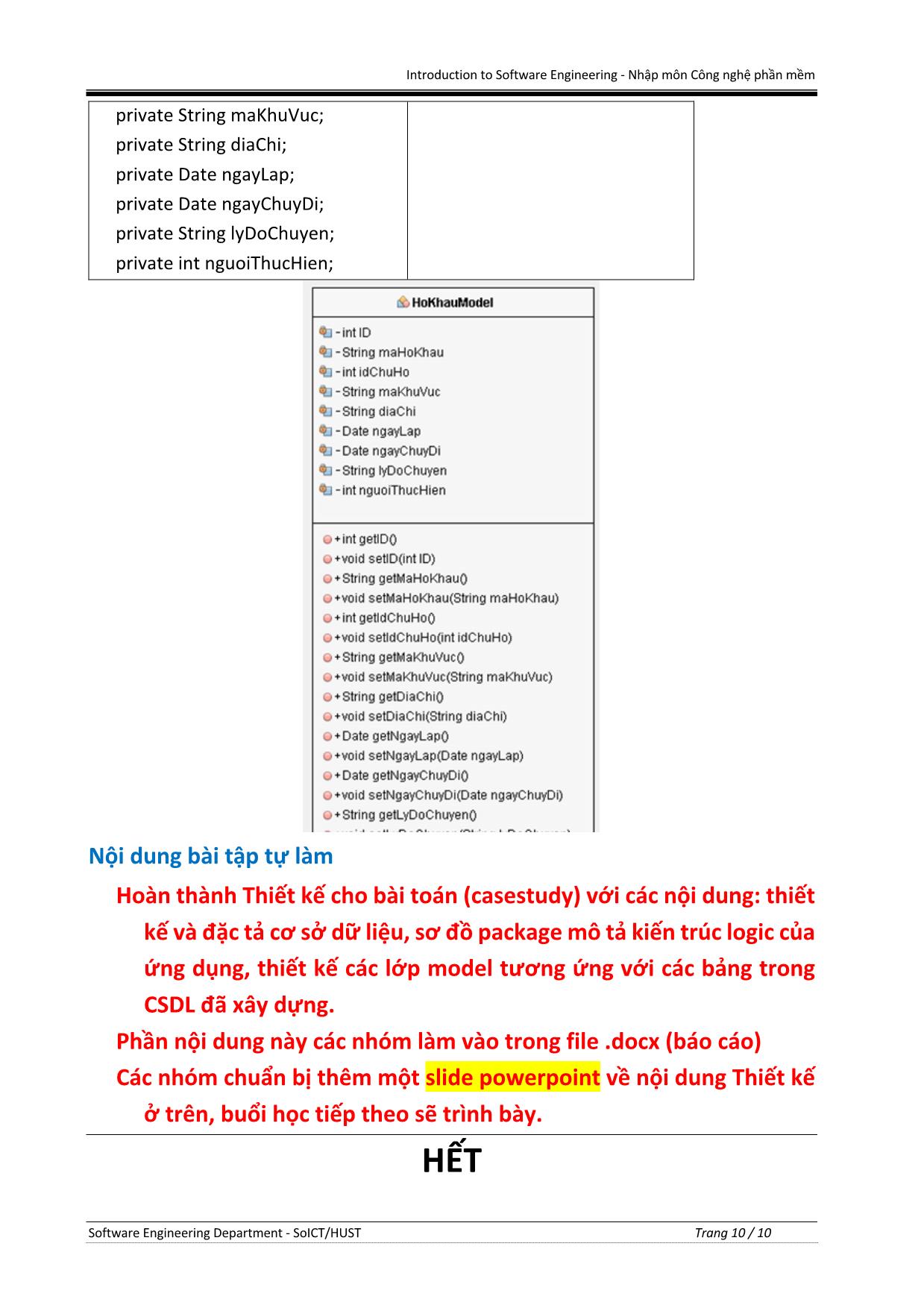 Bài tập Nhập môn Công nghệ phần mềm - Tuần 8: Thiết kế phần mềm (Thiết kế kiến trúc & thiết kế chi tiết) trang 10