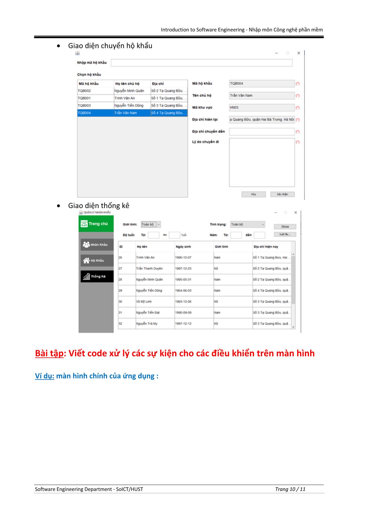 Bài tập Nhập môn Công nghệ phần mềm - Tuần 9: Thiết kế giao diện người dùng trang 10
