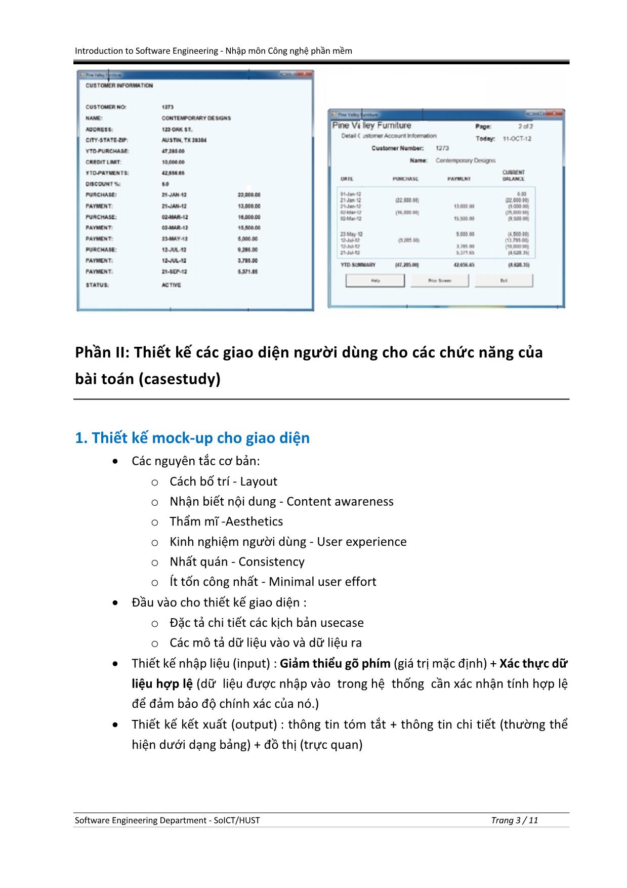 Bài tập Nhập môn Công nghệ phần mềm - Tuần 9: Thiết kế giao diện người dùng trang 3