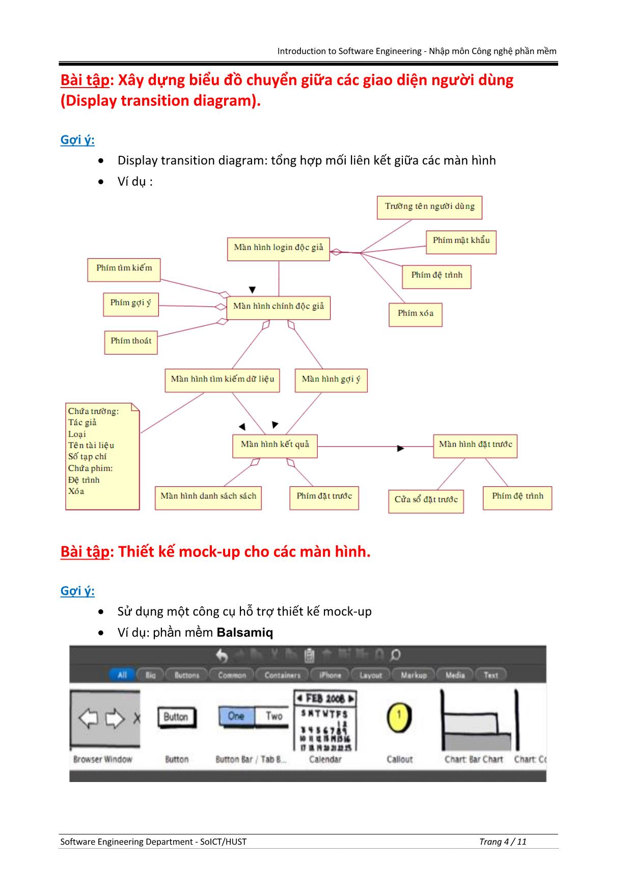 Bài tập Nhập môn Công nghệ phần mềm - Tuần 9: Thiết kế giao diện người dùng trang 4