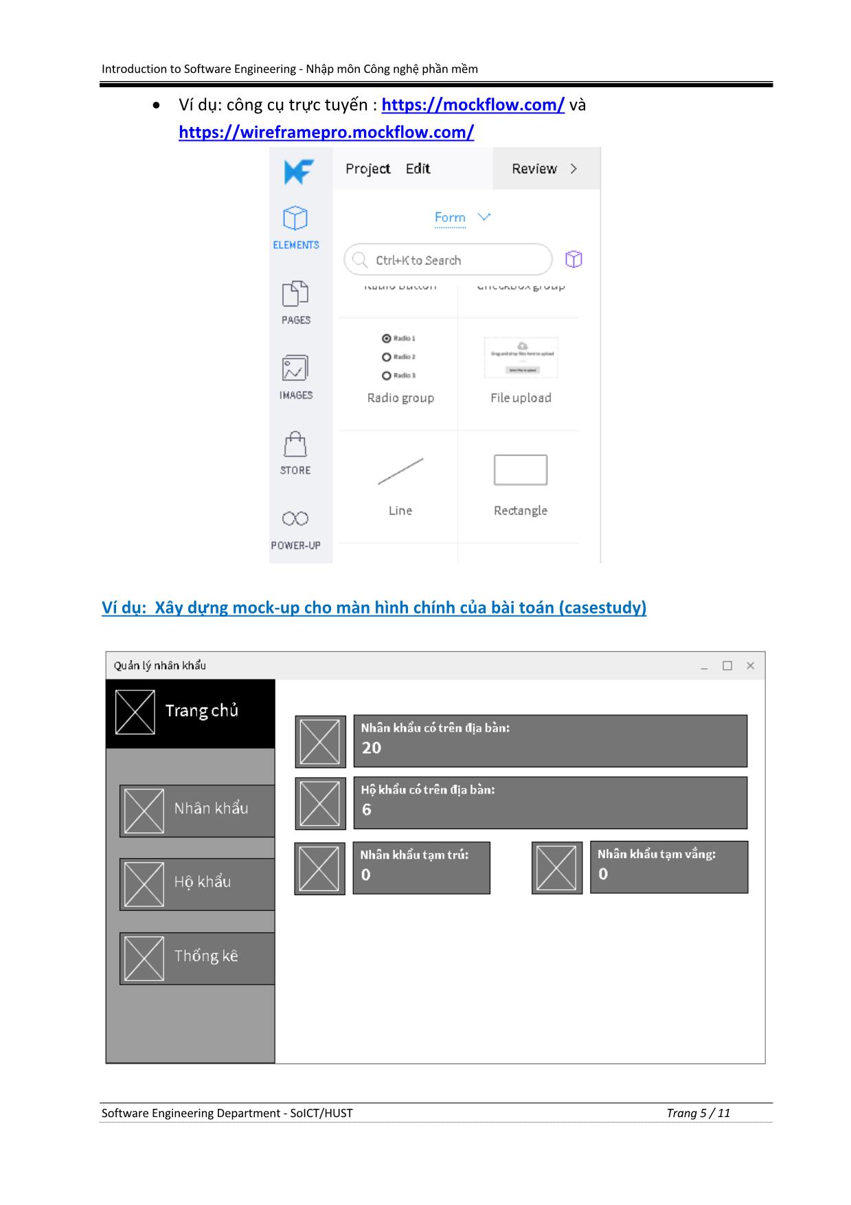 Bài tập Nhập môn Công nghệ phần mềm - Tuần 9: Thiết kế giao diện người dùng trang 5