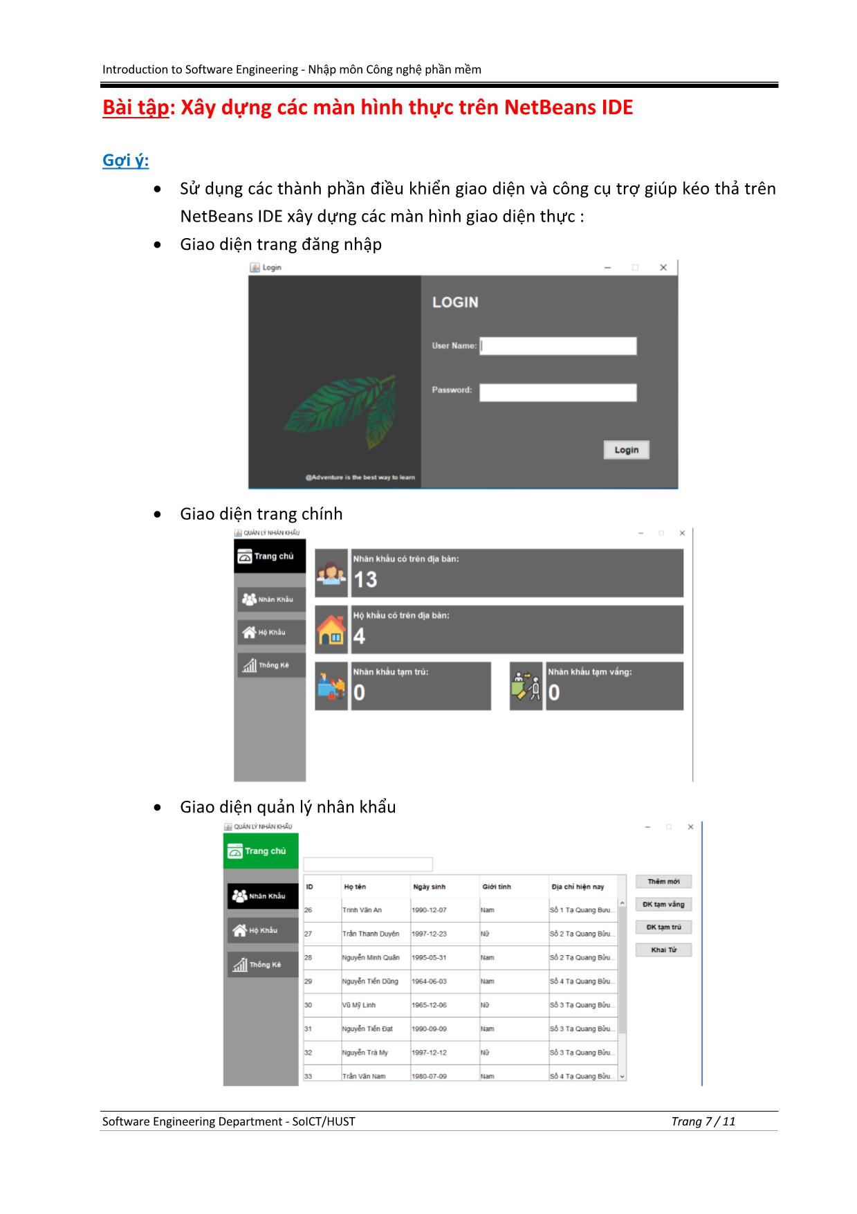 Bài tập Nhập môn Công nghệ phần mềm - Tuần 9: Thiết kế giao diện người dùng trang 7