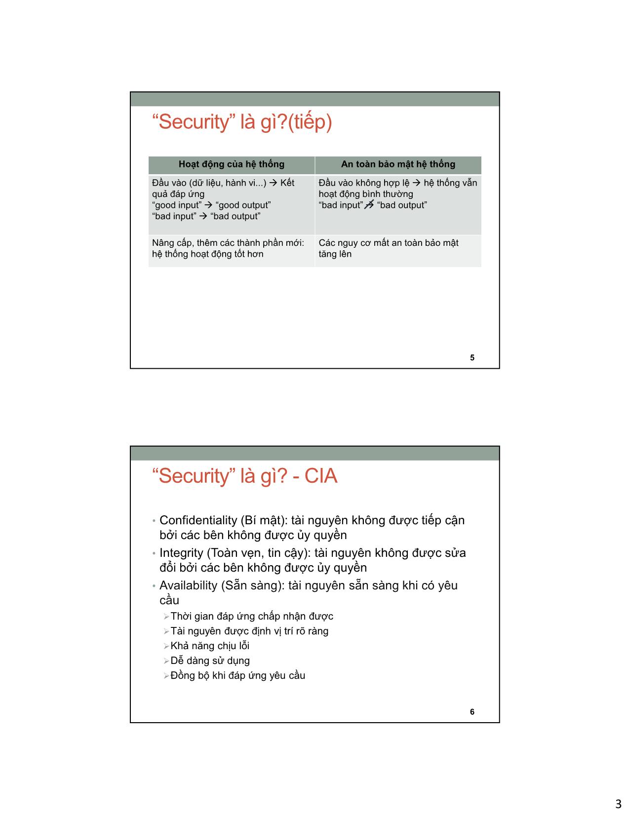 Bài giảng An toàn an ninh mạng - Bài 1: Tổng quan về an toàn an ninh mạng - Bùi Trọng Tùng trang 3