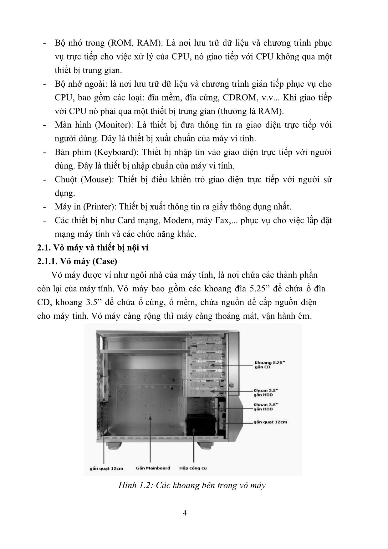 Giáo trình Lắp ráp và cài đặt máy tính (Phần 1) trang 8