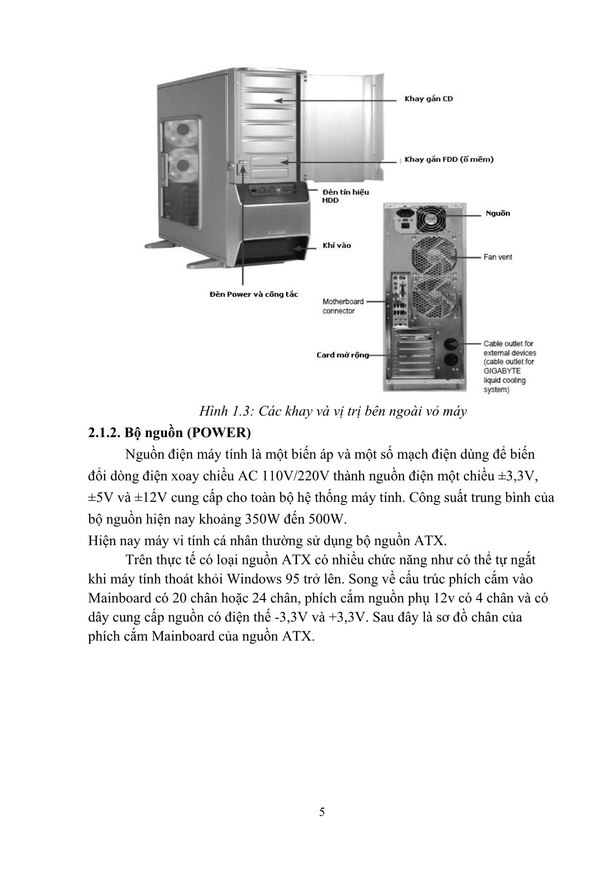 Giáo trình Lắp ráp và cài đặt máy tính (Phần 1) trang 9