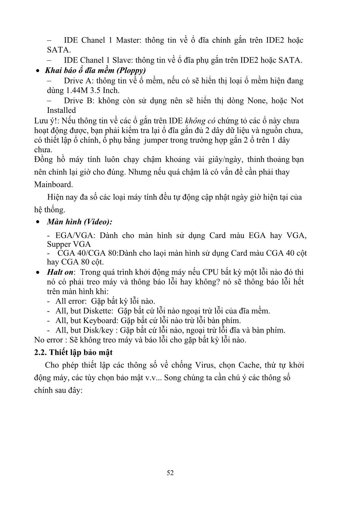 Giáo trình Lắp ráp và cài đặt máy tính (Phần 2) trang 5