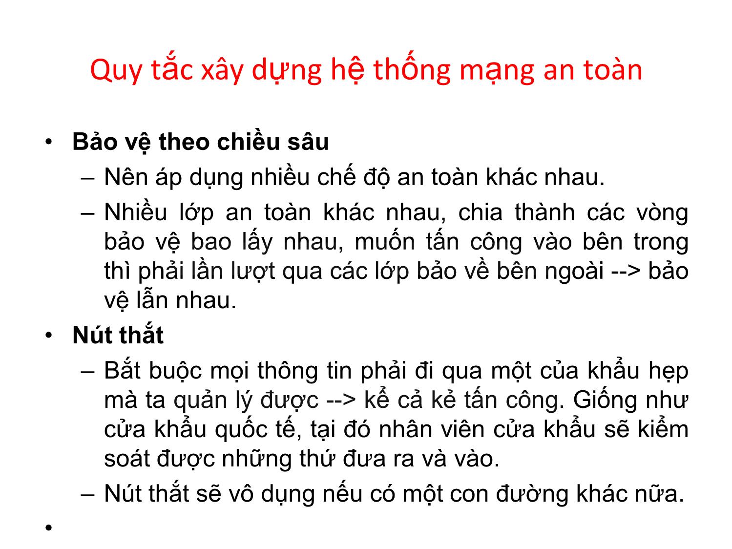 Bài giảng An ninh mạng - Chương 2, Phần 1: Kiến thức cơ sở - Nguyễn Đại Thọ trang 3