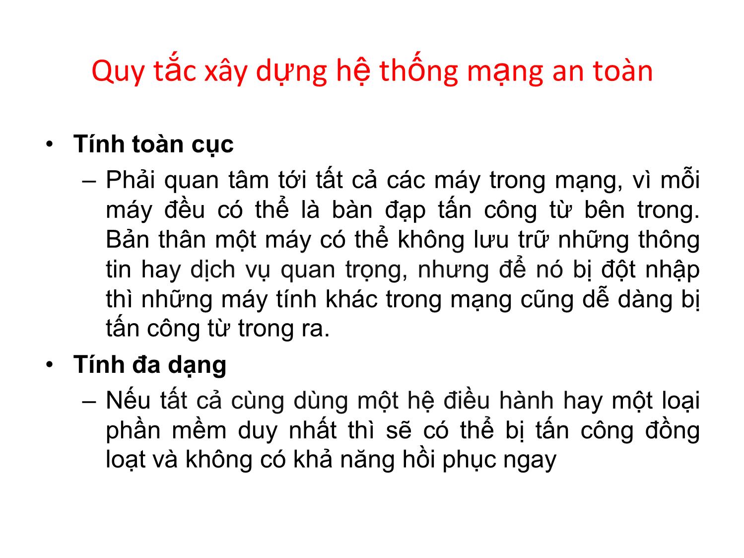 Bài giảng An ninh mạng - Chương 2, Phần 1: Kiến thức cơ sở - Nguyễn Đại Thọ trang 4