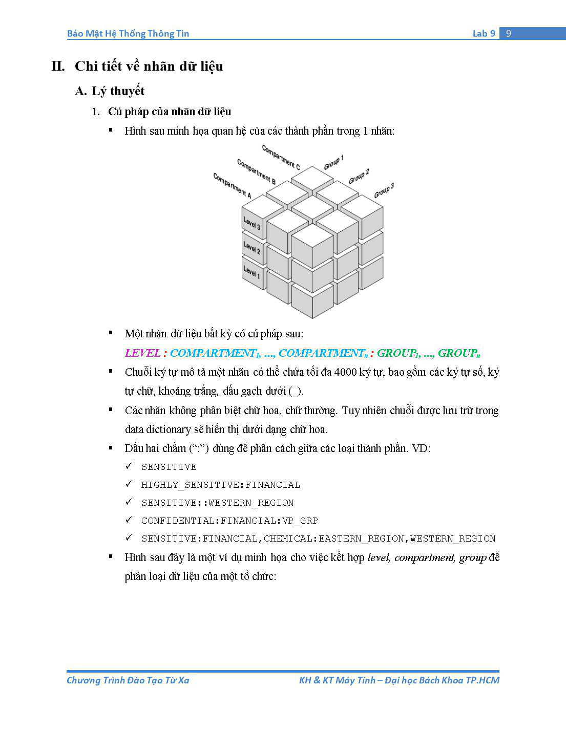 Tài liệu thực hành Bảo mật hệ thống thông tin - Bài thực hành số 9: Oracle Label Security (Phần 2) trang 9