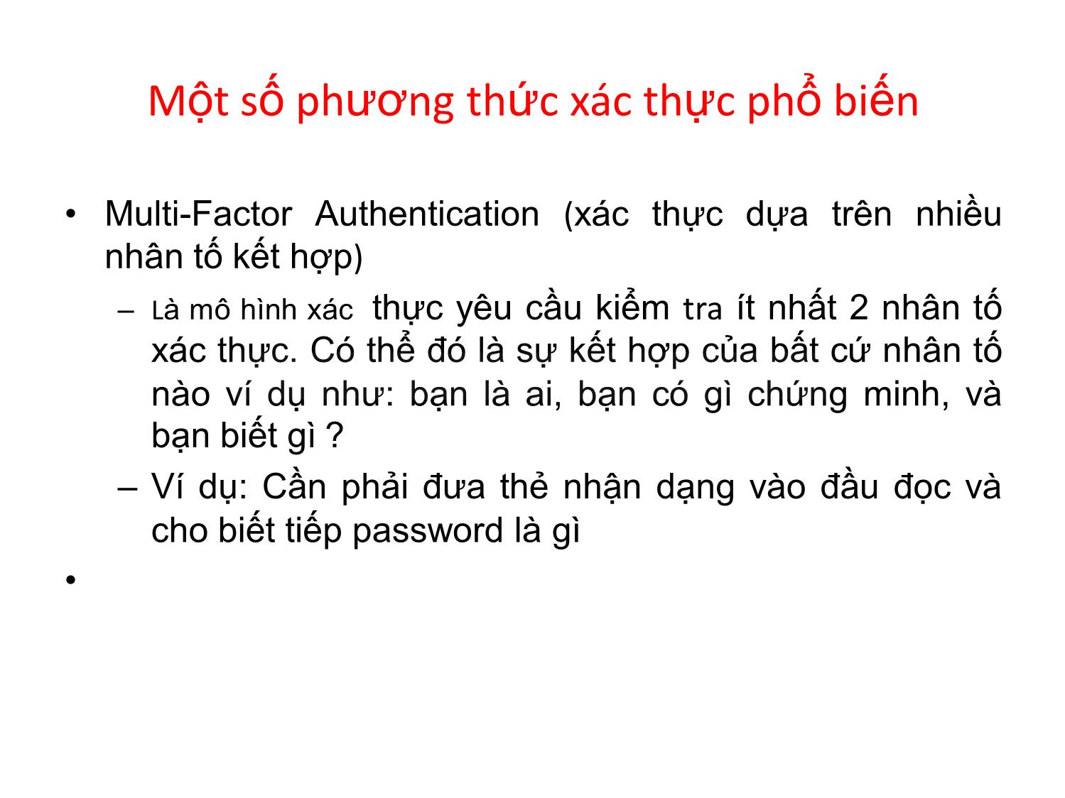 Bài giảng An ninh mạng - Chương 5, Phần 3: Xác thực - Nguyễn Đại Thọ trang 10