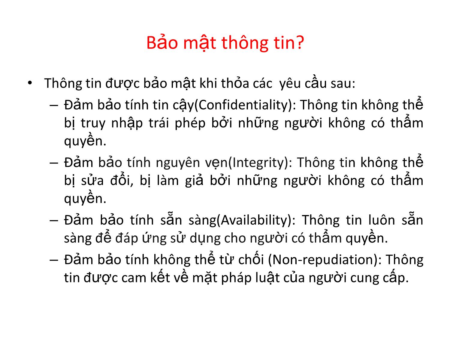 Bài giảng An ninh mạng - Trương Minh Tuấn trang 4