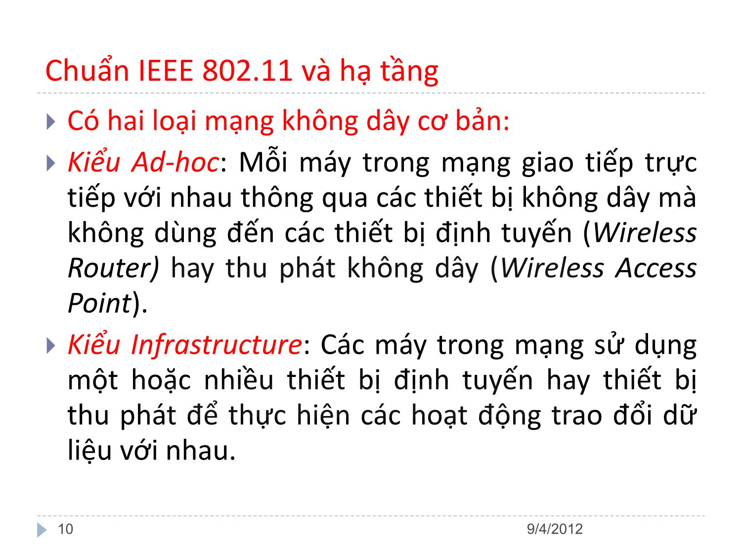 Bài giảng An ninh mạng LAN không dây - Nguyễn Hiếu Minh trang 10