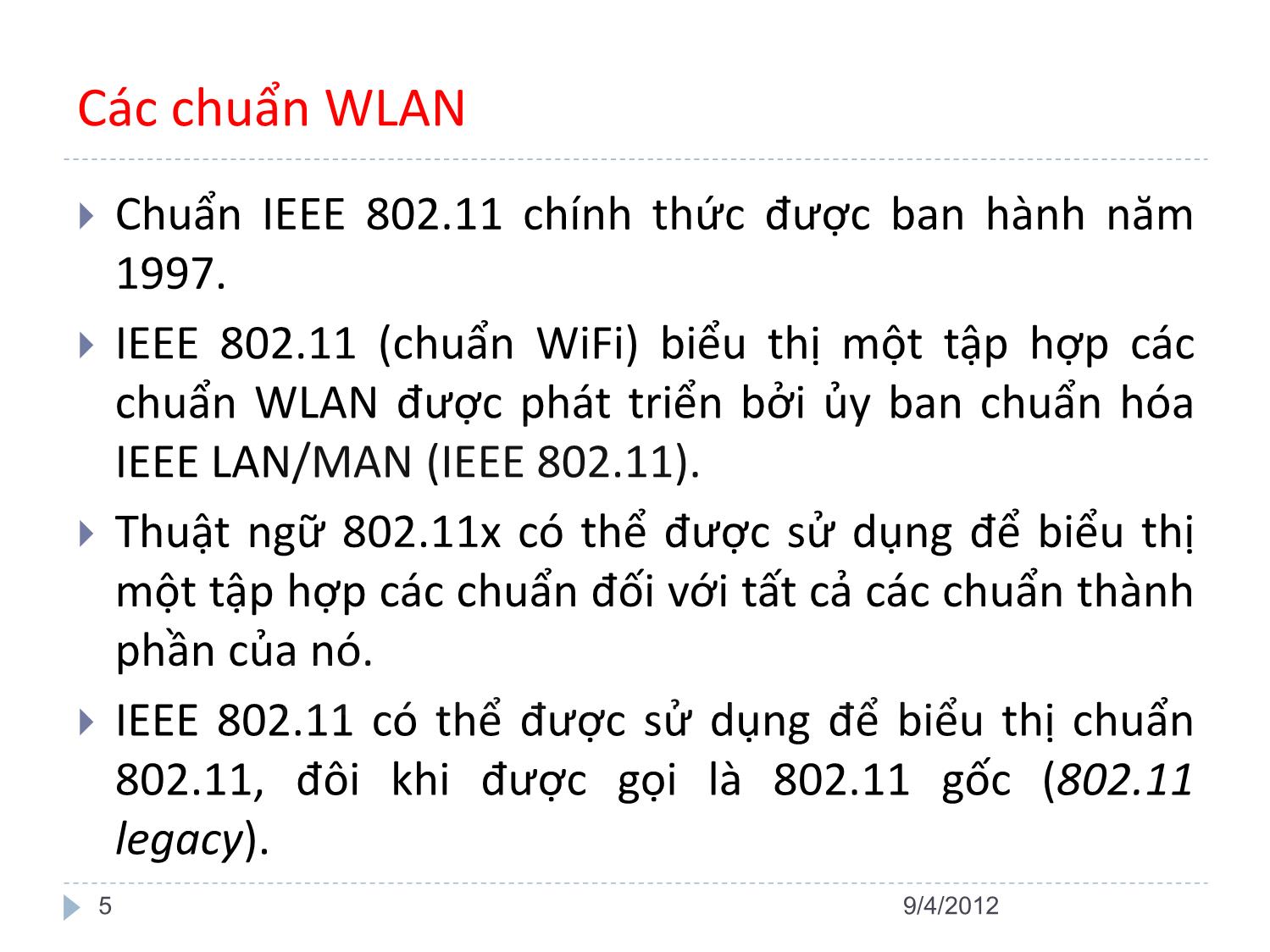 Bài giảng An ninh mạng LAN không dây - Nguyễn Hiếu Minh trang 5