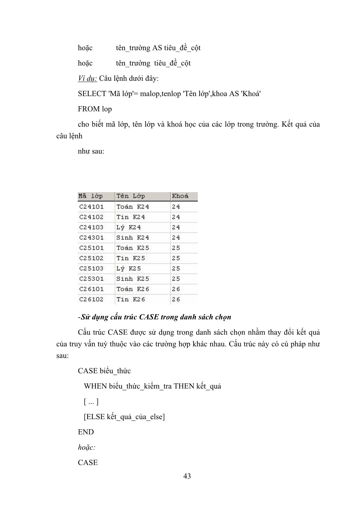 Giáo trình Quản trị SQL Server (Phần 2) trang 10