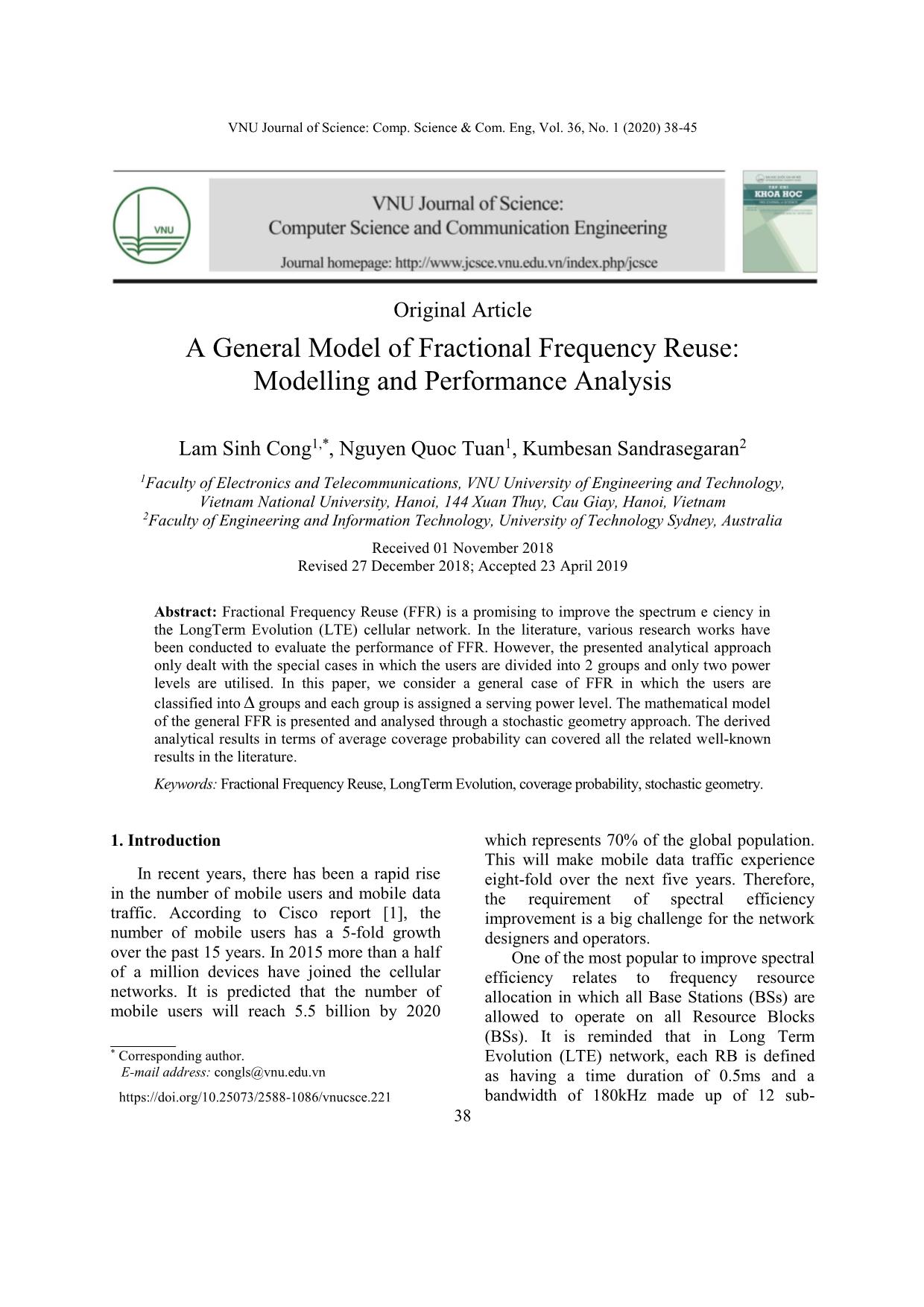 A general model of fractional frequency reuse: Modelling and performance analysis trang 1