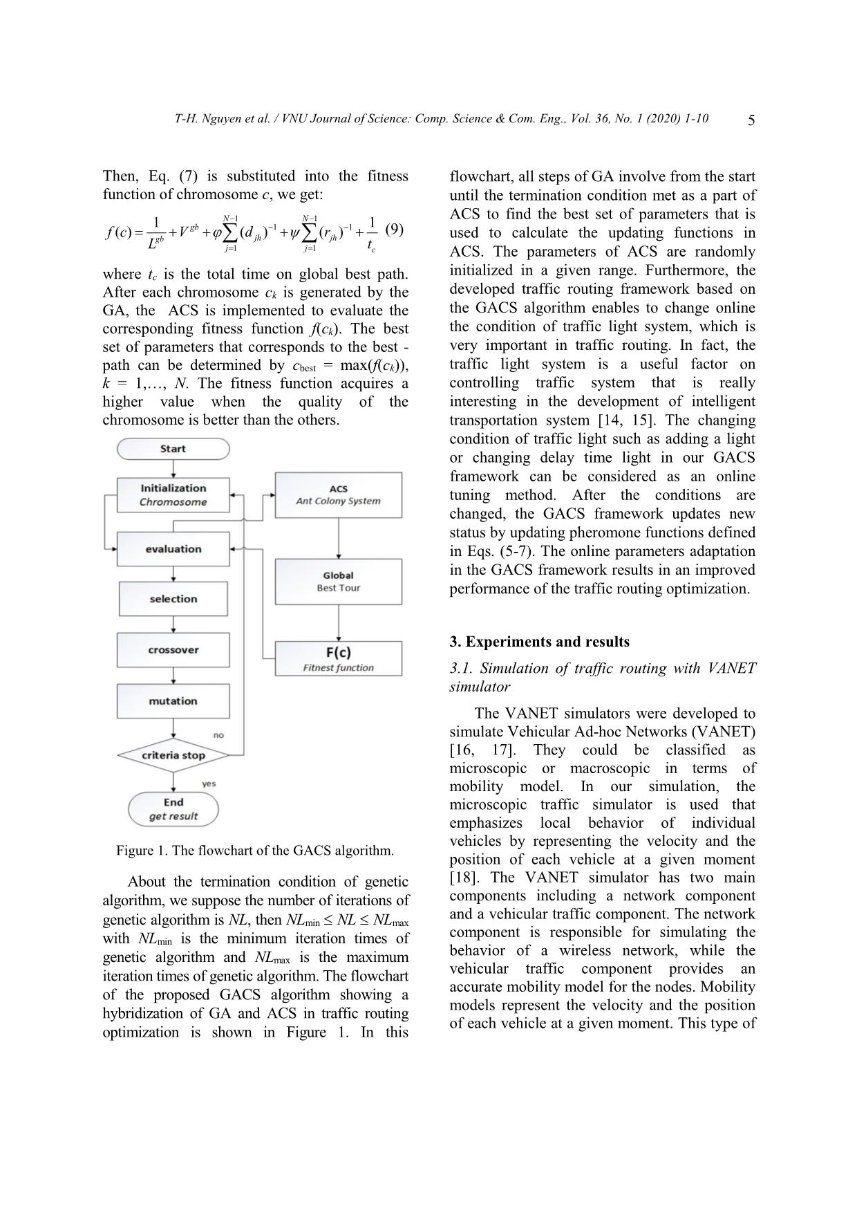 A hybrid method based on genetic algorithm and ant colony system for traffic routing optimization trang 5