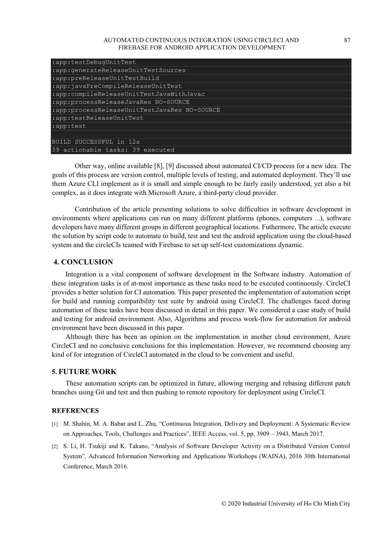 Tomated continuous integration using circleci and firebase for android application development trang 7