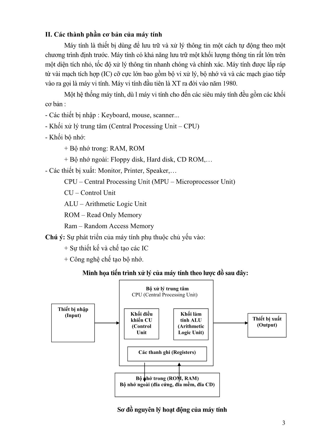 Giáo trình Tin học đại cương (Phần 1) trang 3