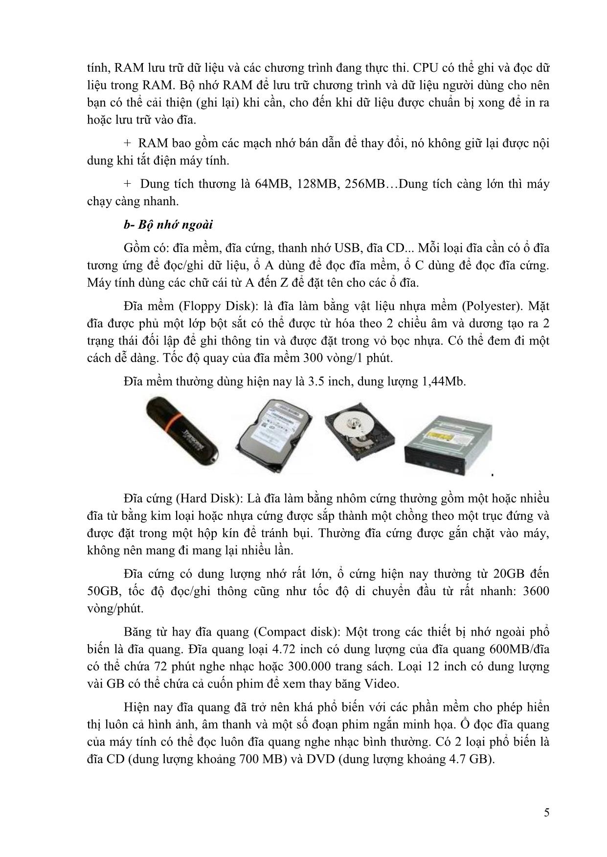 Giáo trình Tin học đại cương (Phần 1) trang 5