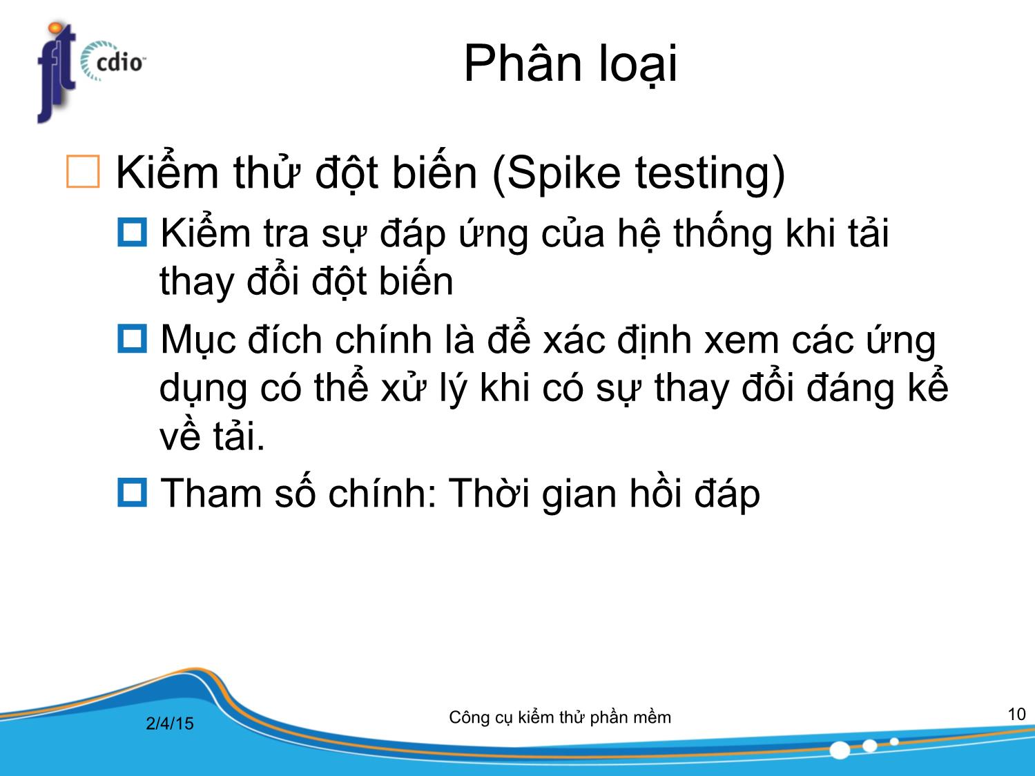 Bài giảng Công cụ kiểm thử phần mềm - Bài 10: Kiểm thử hiệu năng trang 10