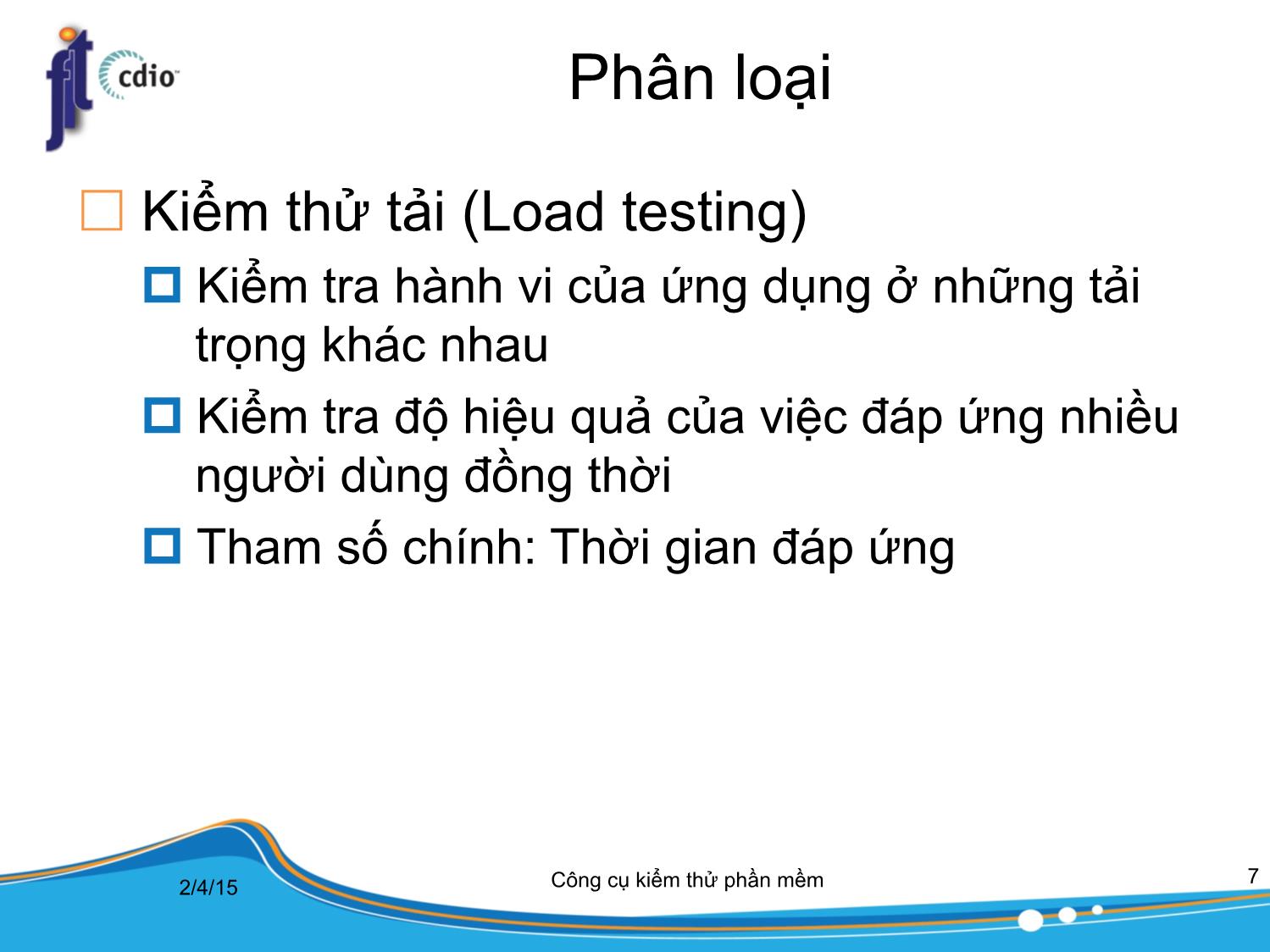 Bài giảng Công cụ kiểm thử phần mềm - Bài 10: Kiểm thử hiệu năng trang 7