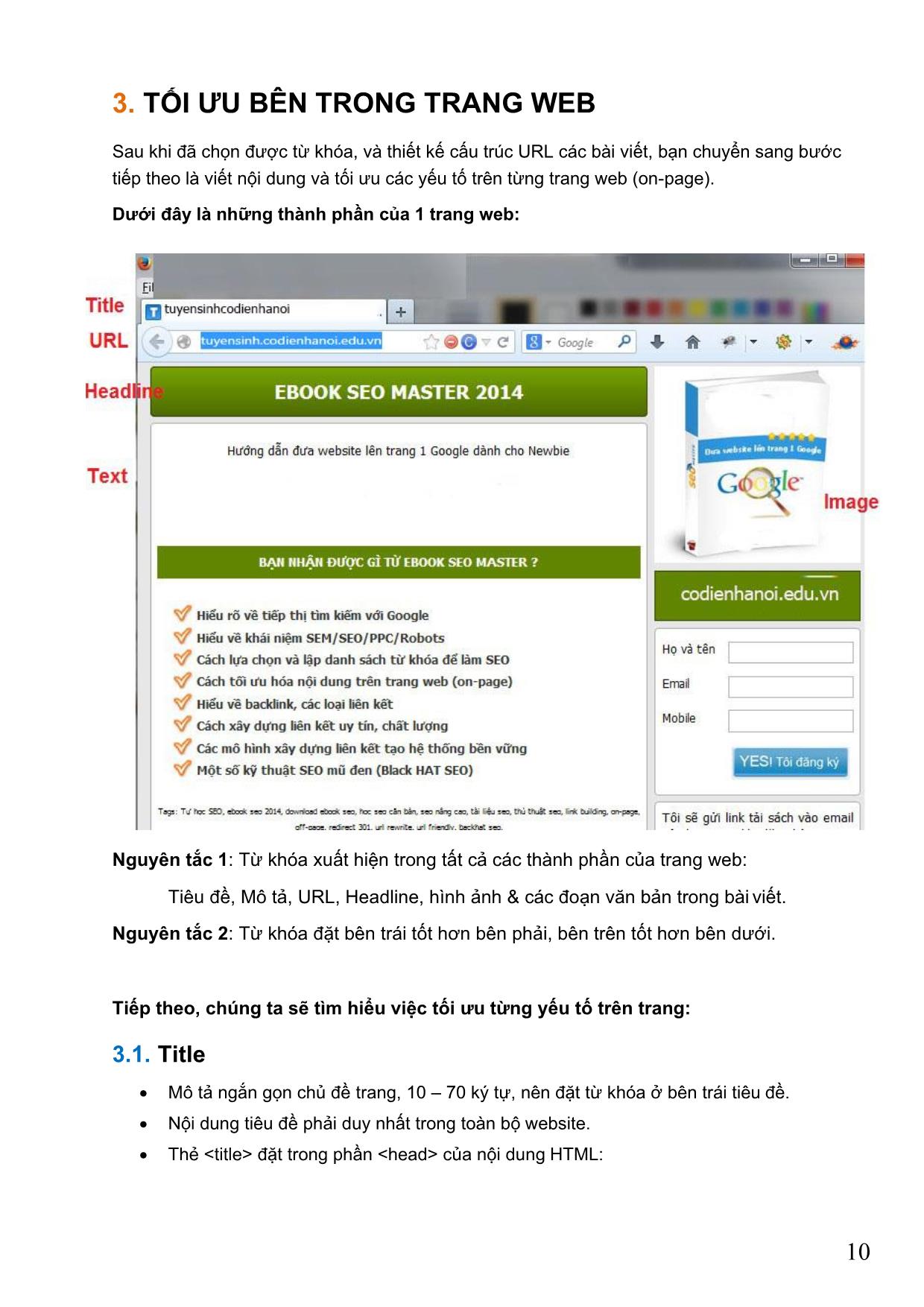 Giáo trình Tối ưu hóa máy tìm kiếm cho web (SEO) trang 10